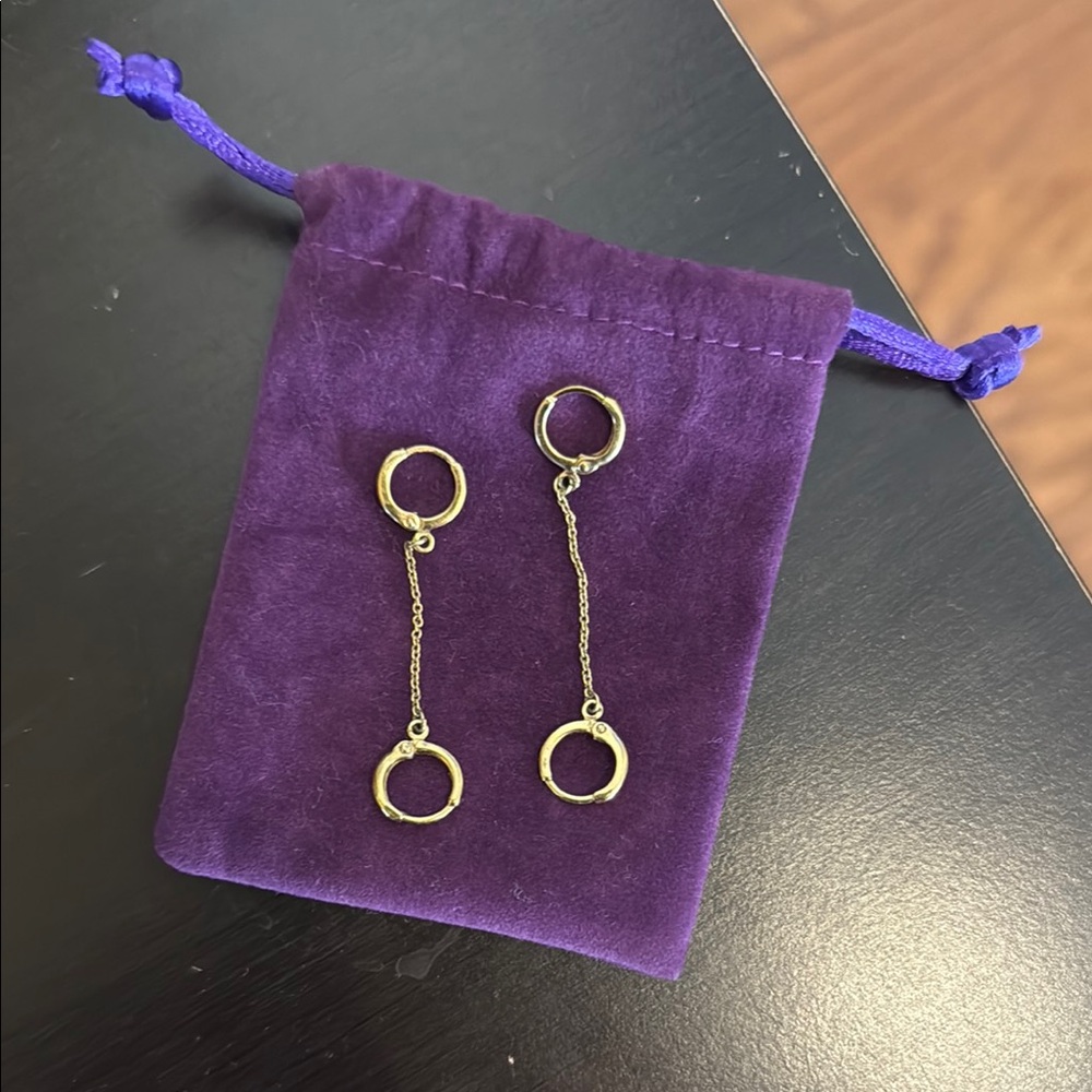 Elegant Gold Cuff Earrings for Double piercings